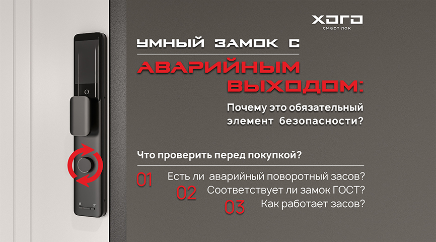Умный замок с аварийным выходом: почему это обязательный элемент безопасности?
