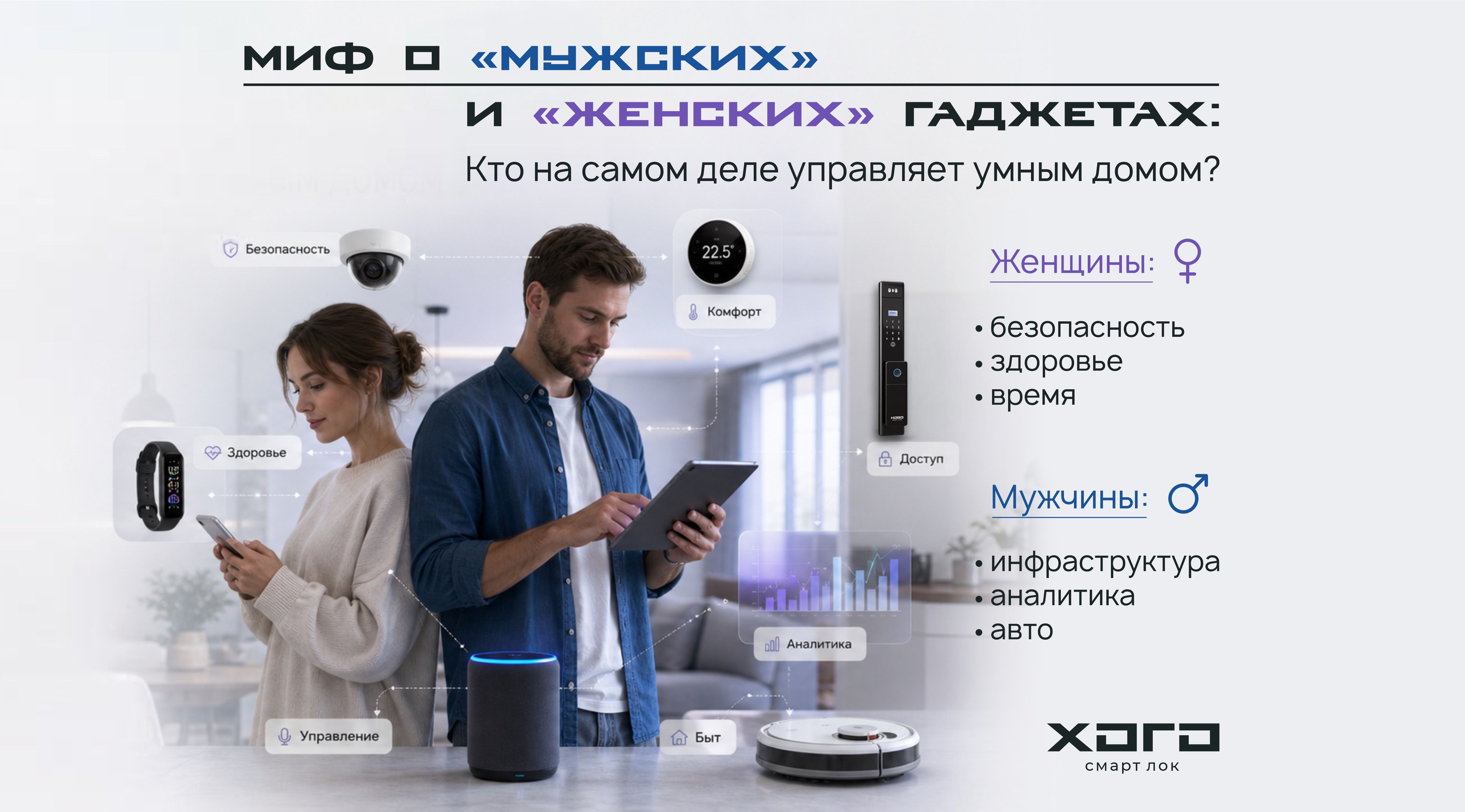 Миф о «мужских» и «женских» гаджетах: кто на самом деле управляет умным домом